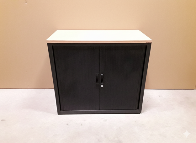 Image de KB - Meuble bas à volet roulant noir